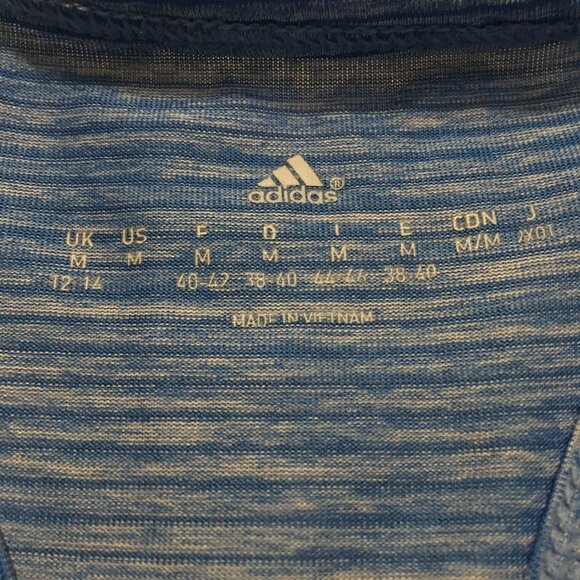 Adidas Blue Striped Racerback Tank Top - Picture 8 of 14